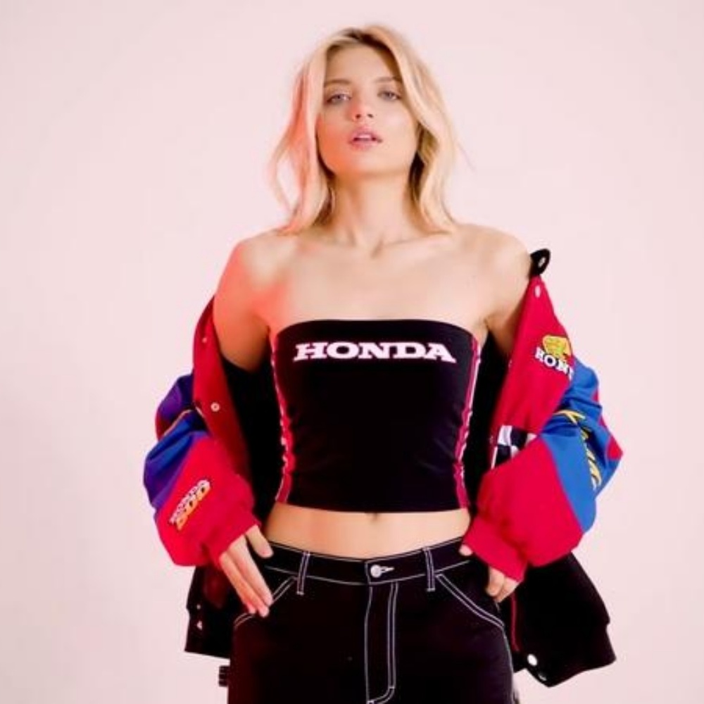 F21 x Honda Collection Striped Crop Tube Top - Picture 3 of 8